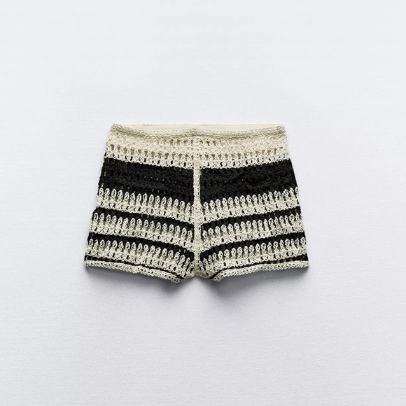Zara Pants - Zara Stripe Crochet Women Shorts